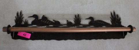 Towel Bar Copper Tubing & Cut-Out Metal