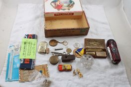 Cigar Box, Lighter, Razor, Multi-Tool, Medallions