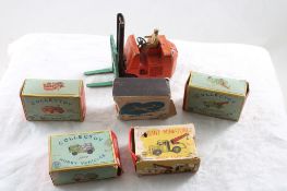 Dinky Toys Fork Lift, 5 Marx Miniature Vehicles