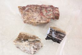 3 Pieces of Petrified Wood 6 1/2 Pounds