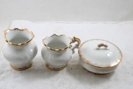 Majestic Porcelain Cream & Sugar, Dresser Jar