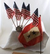 5 Flags Radiator Cap, WW2 Sons in Service Flag