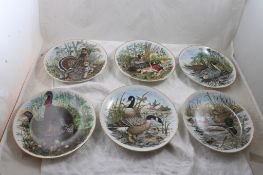 6 Southern Living Game Bird Collector Plates 1982