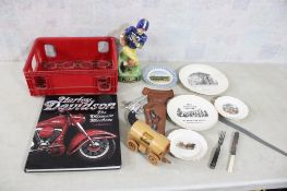 Harley Davidson Book, Decanter, Cap Gun & More
