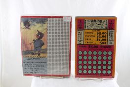 2 Black Americana Unused Punch Board/Gaming