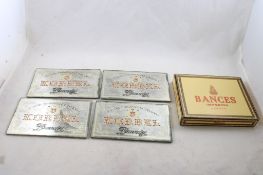 4 Korbel Brandy Easel Back Mirrored Signs