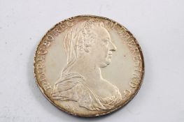 1780 Austria Thaler Maria Theresa 83.3% Silver
