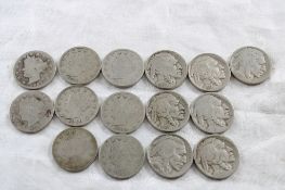 8 Liberty V Nickels, 7 Buffalo Nickels