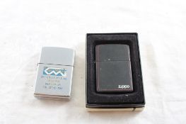 2 Zippo Lighters 1976 Advertising & 1996 in Box