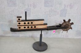 Folk Art Paddle Boat Whirligig