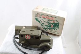 Motor Powered Steering Army Ambulance in Box