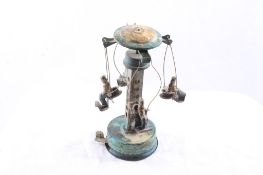 Lever Action Tin Carousel Toy Working