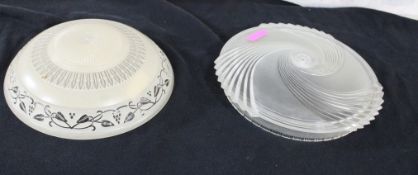 2 Antique Glass Ceiling Light Shades