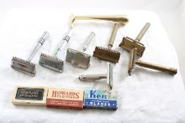 8 Safety Razors & Blades Lot