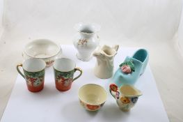 Grindley Cream/Sugar, Limoges Cups, McCoy Shoe