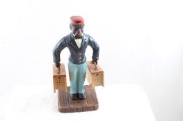 Black Americana Bellman w/Luggage S&P Shakers