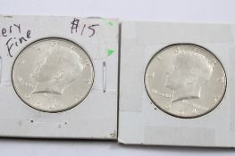 2 Silver 1964 Kennedy Half Dollars