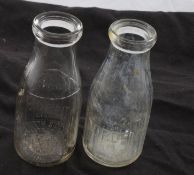2 Pint Adv. Borden's & North Side Dairy Bottles