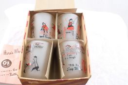 MCM Gayfad Frosted Comical Sports Shot Glasses