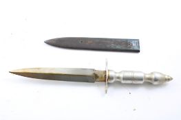 Fixed Blade Dagger Knife Metal Sleeve