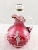 Mary Gregory Hand Painted Lavender Cruet