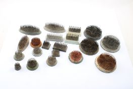 Large Assortment of Metal Flower Frogs