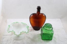Fenton Emerald Crest Pedestal Candy & More