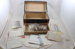 Wood Chest, 100% Human Hair, WW2 Soldier Letters