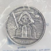 2017 1 ozt Silver High Relief Grim Reaper Round