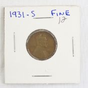 1931 S Lincoln Wheat Cent Key Date
