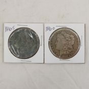 1890 O & 1890 S Morgan Silver Dollars