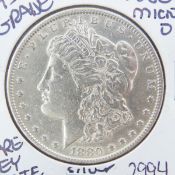 1880 O Morgan Silver Dollar micro O