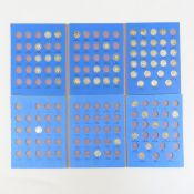 55 Mercury Silver Dimes in 2 books