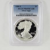 1986 S American Silver Eagle PCGS PR69DCAM