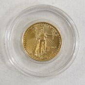 2014 1/10 ozt Gold American Eagle BU in plastic