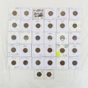 32 Carded Indian Head Cents 1859-1907