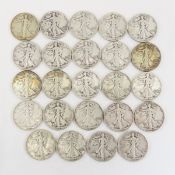 24 Walking Liberty Half Dollars