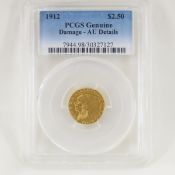 1912 $2.50 Gold Indian PCGS Genuine AU Details