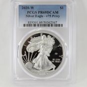 2020 W American Silver Eagle PCGS PR69DCAM