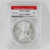 2014 S American Silver Eagle PCGS MS69