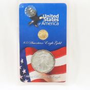 2002 $5.00 1/10 ozt Gold Eagle & $1 Silver Eagle