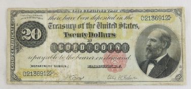 1882 $20 Gold Certificate Large Note FR-1178