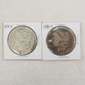 1879 S & 1880 S Morgan Silver Dollars