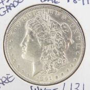 1891 Morgan Silver Dollar