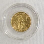 2014 1/10 ozt Gold American Eagle BU in plastic