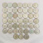 45 1965-1969 Kennedy Silver Half Dollars