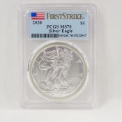 2020 American Silver Eagle $1 PCGS MS70