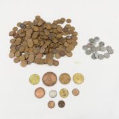 Wheat Cents, Steel Cents & misc tokens & coins