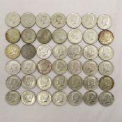 42 1965-1969 Kennedy Silver Half Dollars