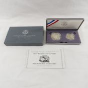 1991 US Mount Rushmore 2 coin proof set